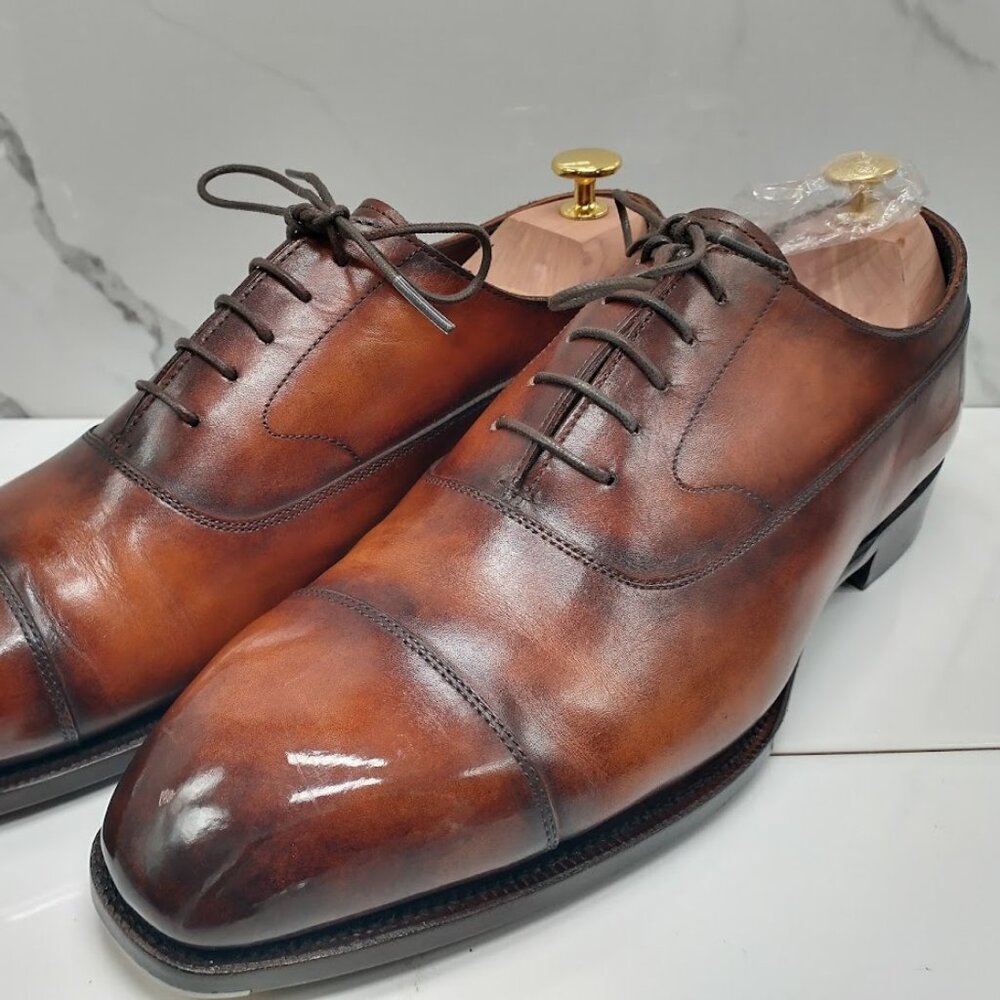 CNES Mottle Calf Balmoral Oxford | US 12 | Bolognese Goodyear | Toe Plates - Picture 2 of 12